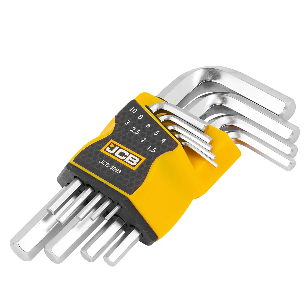 Набор ключей Г-образных HEX (6-гр), 9 пр., 1.5-10 мм JCB JCB-5093