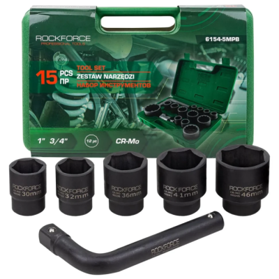 Набор ударных головок 30-46 мм 3/4'' 6-гр 6 пр RockForce RF-6064-5MPB