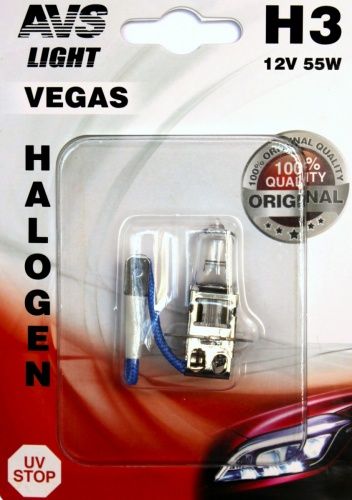 Лампа галогенная Vegas в блистере H3.12V.55W (1 шт.) AVS A78481S