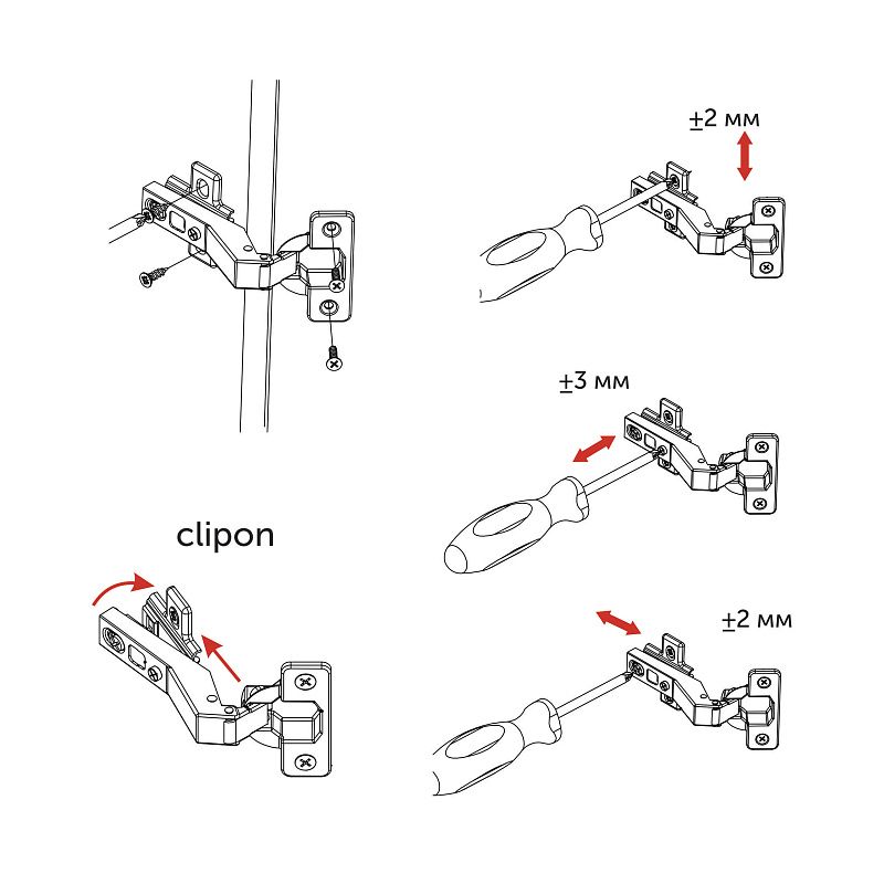 Петля угловая 30° с доводчиком 48мм h0 clip-on AKS 81066