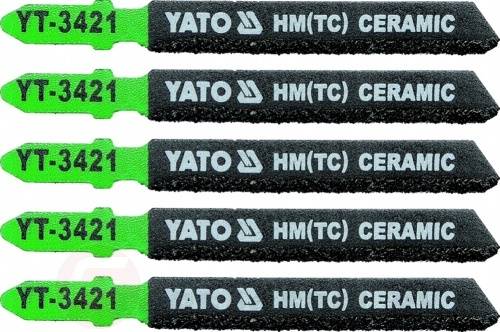 Полотна для электролобзика по керамике и ПВХ 50x75x1,2 мм 5 шт. Yato YT-3421