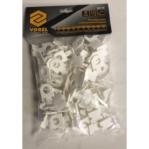 Система для выравнивания плитки 1 мм (клипсы 100 шт.) Vorel 04716