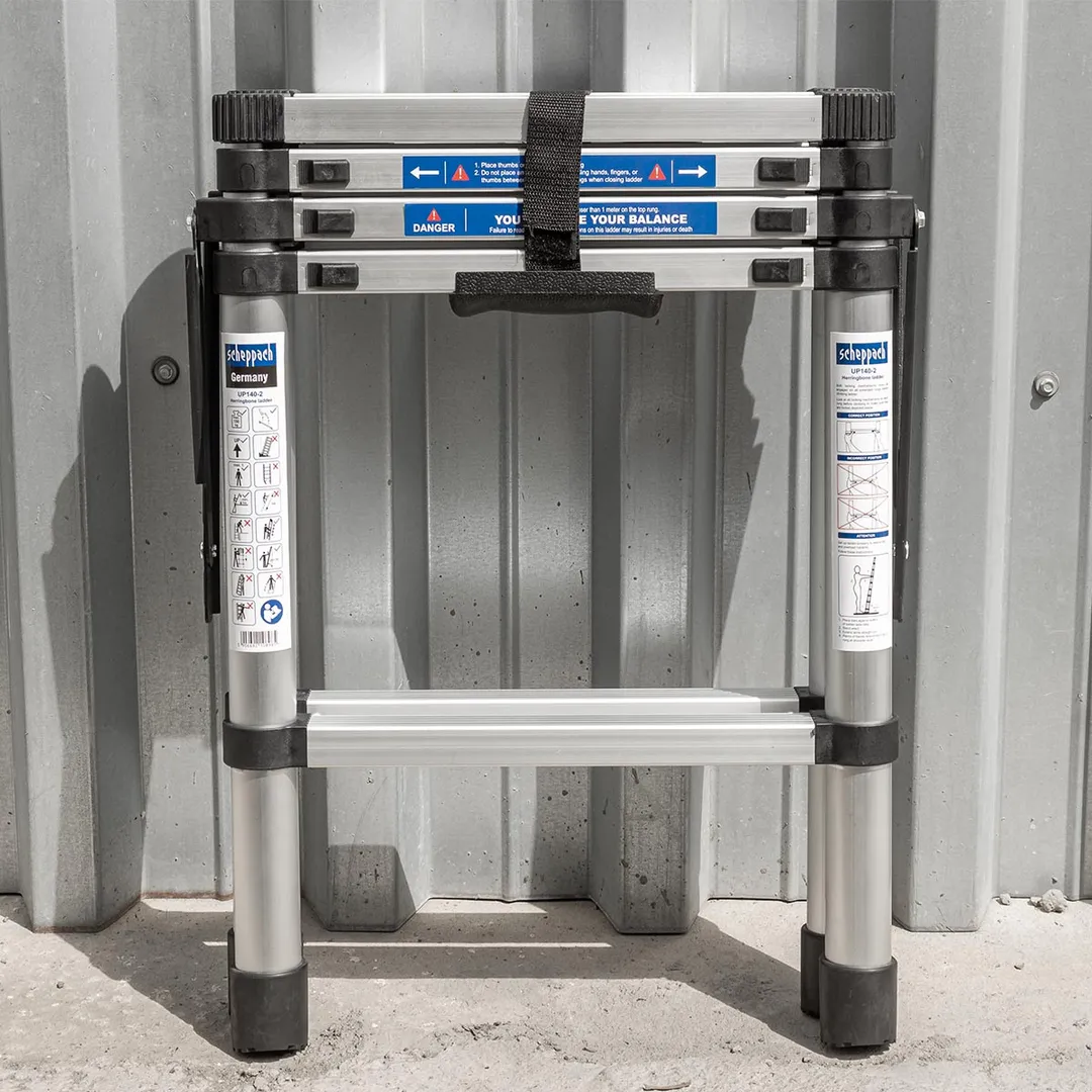 Стремянка телескопическая алюм. бытовая 1.4 м 5+5 ступ. Scheppach Sch-UP140-2