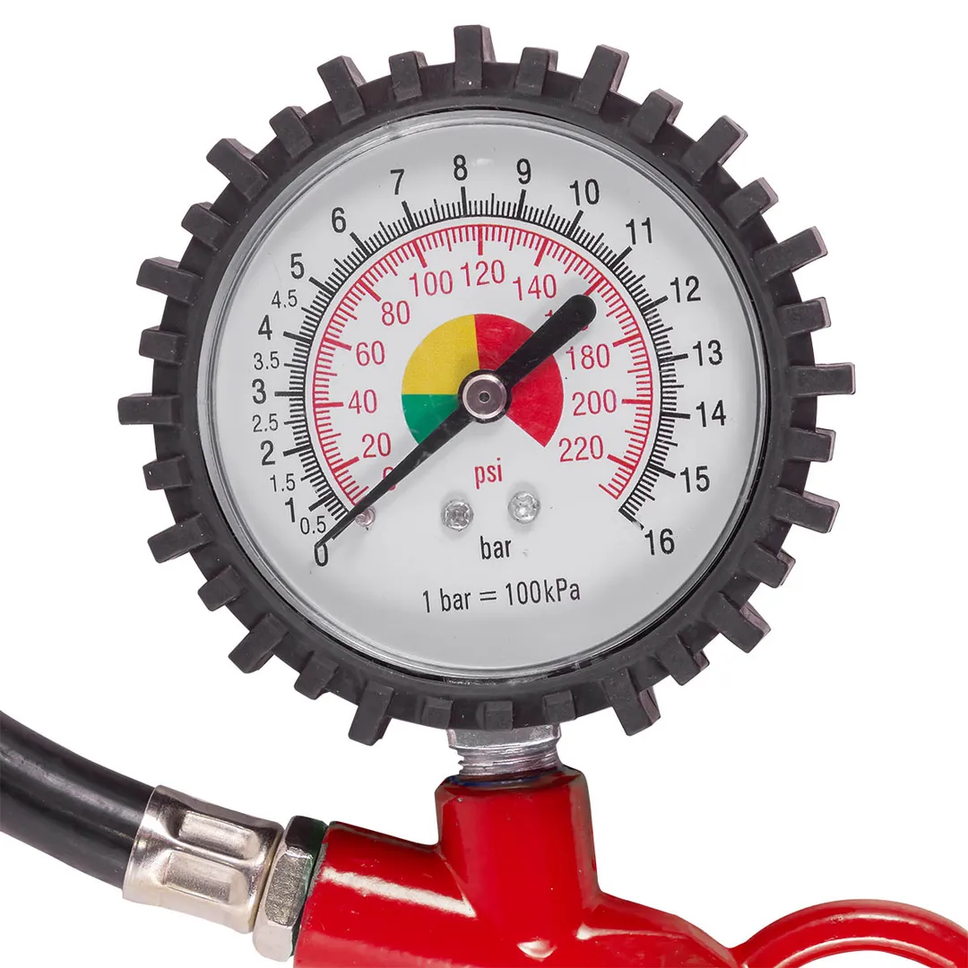 Пистолет для подкачки шин с аналоговым манометром ForceKraft FK-STG-05