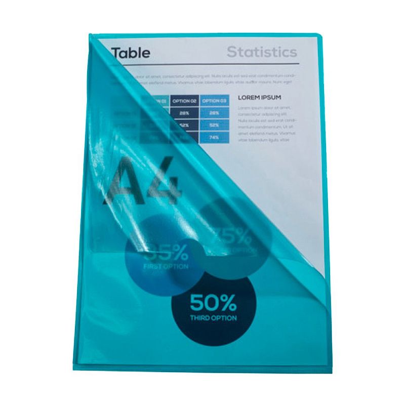 Папка-уголок "Exacompta", А4, 130 мк, ПВХ, прозрачный, зеленый