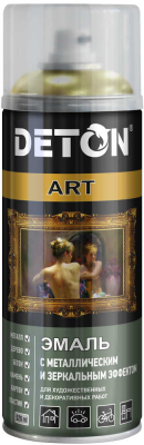 Эмаль с металлическим и зеркальным эффектом Золотой декор аэр. 520 мл ART DETON DTN-A70735