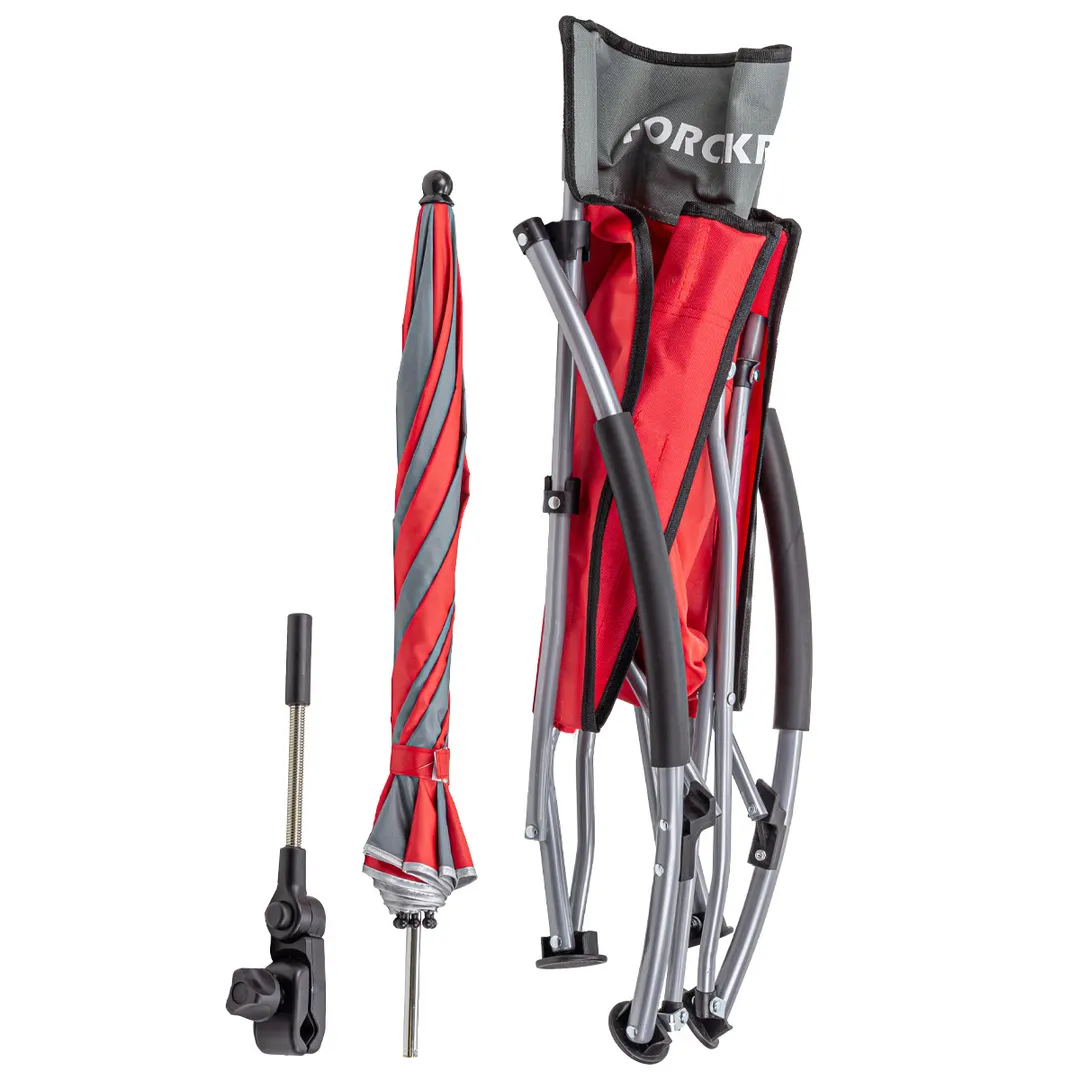 Кресло складное для кемпинга с зонтом садовым ForceKraft FK-SP-137 Z