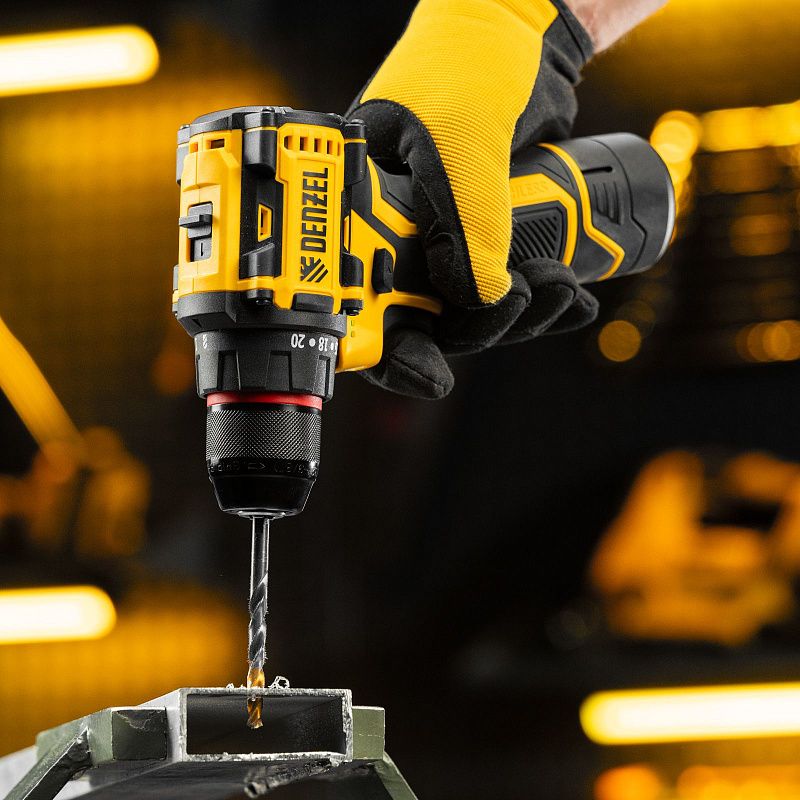 Дрель-шуруповерт аккумуляторная бесщет. CDH-BL-12, Li-Ion, 12 В Denzel 26108