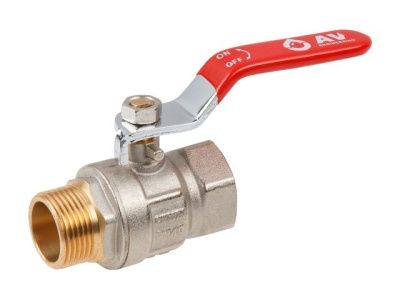 Кран шаровый 3/4'' нар.-вн. ручка PN40 AV Engineering AVE091034
