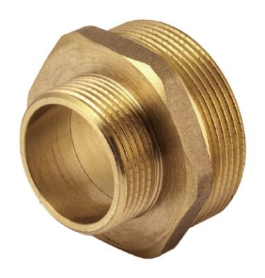 Ниппель переходной (бочонок) 1/2"х3/8" ш-ш, латунь SM028 TIM