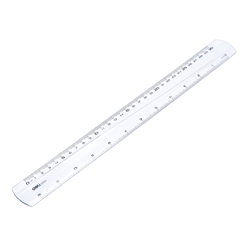 Линейка "Deli EG00312", 30 см, прозрачный