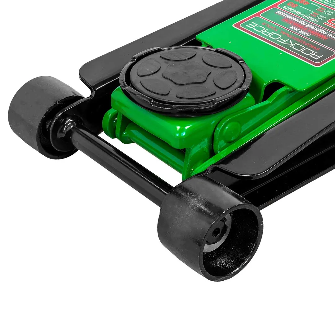 Домкрат подкатной гидравлический 3,5 т, 80-495 мм, двухпоршневой с резиновой накладкой RockForce RF-T830018Z MST