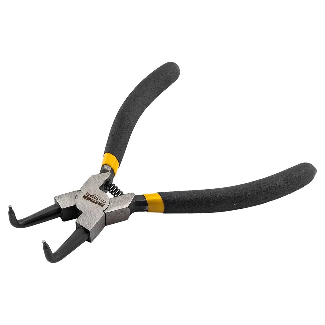 Съемник стопорных колец гнутый 90°, на сжим, 150 мм Partner PA-68-150HB