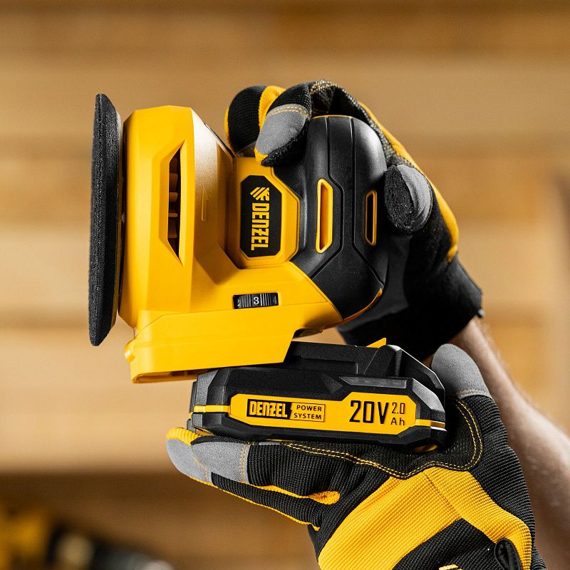 Машина шлифовальная эксцентриковая аккумуляторная CROSH-20-125, Li-Ion, 20 В Denzel 28901