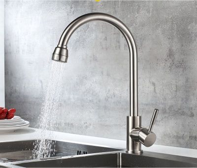 Смеситель для кухни, нержавеющая сталь, сатин Ledeme L74205