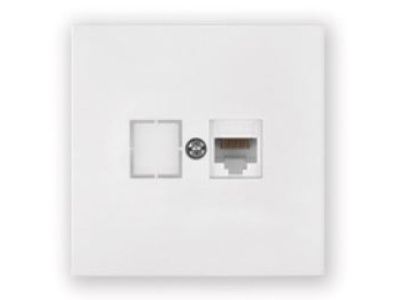 Розетка 1-ая телефонная, скрытая белая, Carre, Bylectrica ТР4-6601