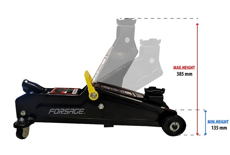Домкрат подкатной гидравлический 2 т, 135-385 мм Forsage F-TA82005