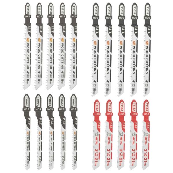 Набор пилок для лобзиков ADVANCE 20 шт, дерево/металл/фигурный рез, блистер PIT AJSB01-0020