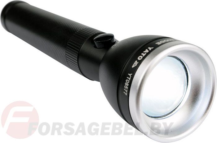 Фонарик IP64 228х47 мм. 3W, 130lm, 1.5V, 2xC, zoom Yato YT-08577