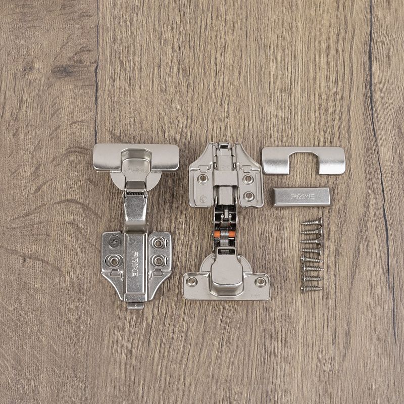 Петля внутренняя с доводчиком 48мм h2 clip-on 3D, саморезы, заглушки, упак 2 шт., PRIME by AKS 112652