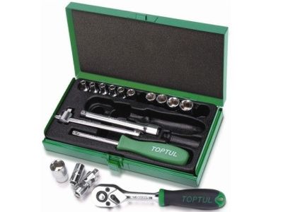 Набор инструментов 17 пр. 1/4'' Toptul GCAD1702