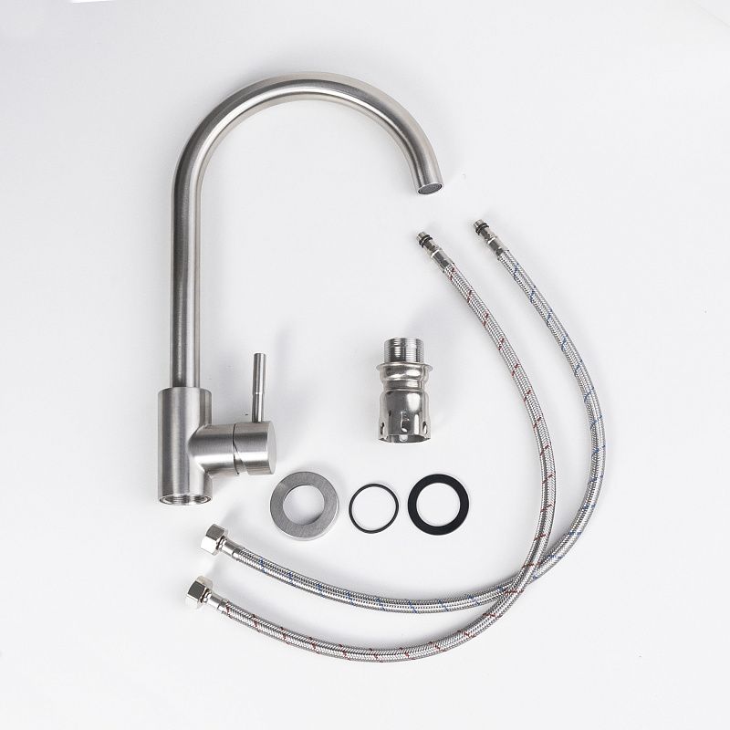 Смеситель для кухни однорычажный, HDF-2861, сатин, AKS 117663