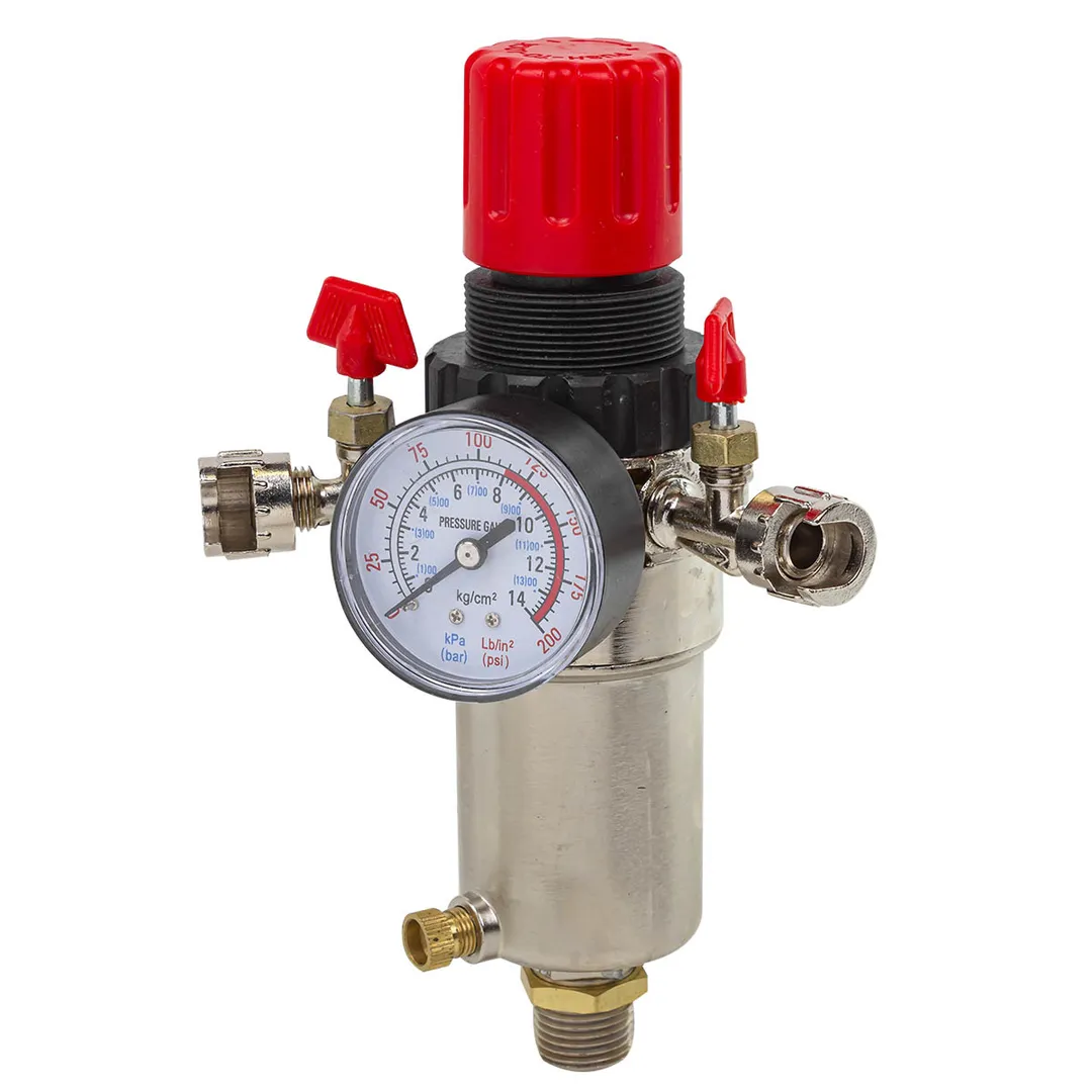 Фильтр-регулятор 1/2" с индикатором давления и регулировочными клапанами Forsage F-SL4000-04B