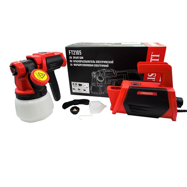 Краскораспылитель электрический 900, 900 Вт, 1200 мл/мин, макс. давление 0,2 Бар Felisatti FT2105 Felisatti