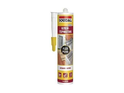 Клей-герметик полиуретановый Flex PU40 белый 300 мл SOUDAL 137853