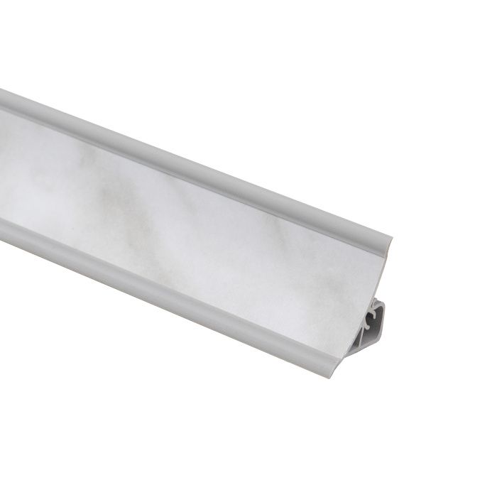 Плинтус ПВХ к столешнику LР мрамор каррара (89) (1шт=3м.п.) EL-MECH-PLAST 60383