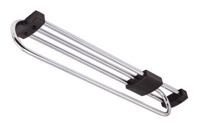 Вешалка выдвижная усиленная L-450/480 овальная, хром/черный AKS 65238