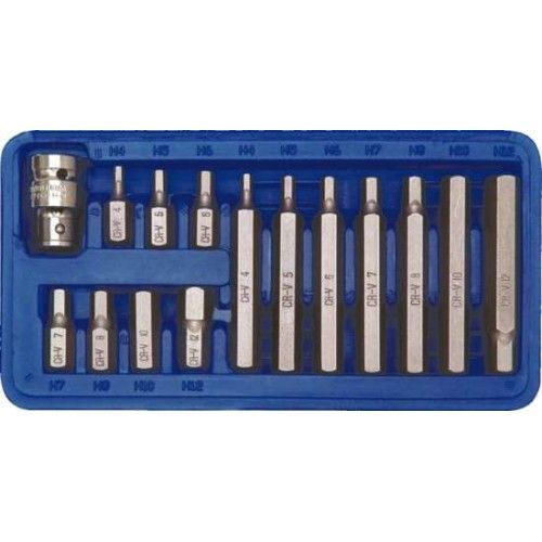 Набор бит 10 мм HEX h4-h12 15 пр. Vorel 66720