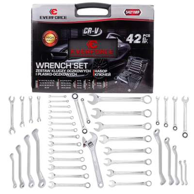 Комбинированный набор ключей 42 пр EVERFORCE EF-5421MP