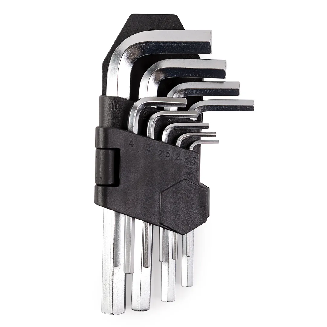 Набор ключей HEX Г-обр/, 9 пр., 1.5-10 мм Помощник P009K