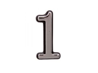 Цифра дверная АЛЛЮР пластик "1" хром УЗК 5089