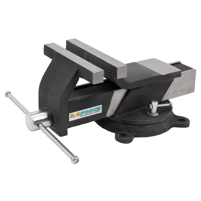 Тиски стальные поворотные с наковальней 8'', 200 мм ILOforce IF-6540808