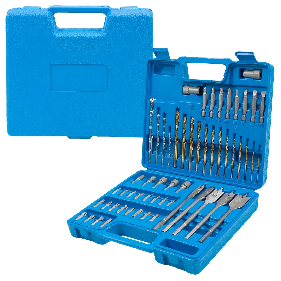 Набор бит и сверл по металлу, дереву, камню 57 пр Forsage F-924U57