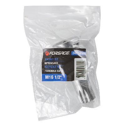 Головка-бита Spline S (с отверстием) 1/2'', M16 Forsage F-24806016B