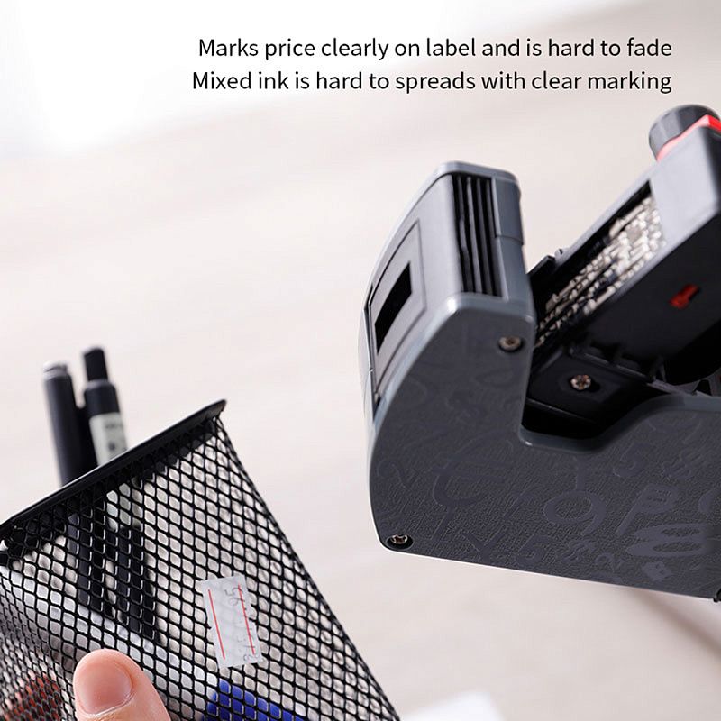 Этикет-пистолет однострочный Deli, 21.5x12 мм, серый