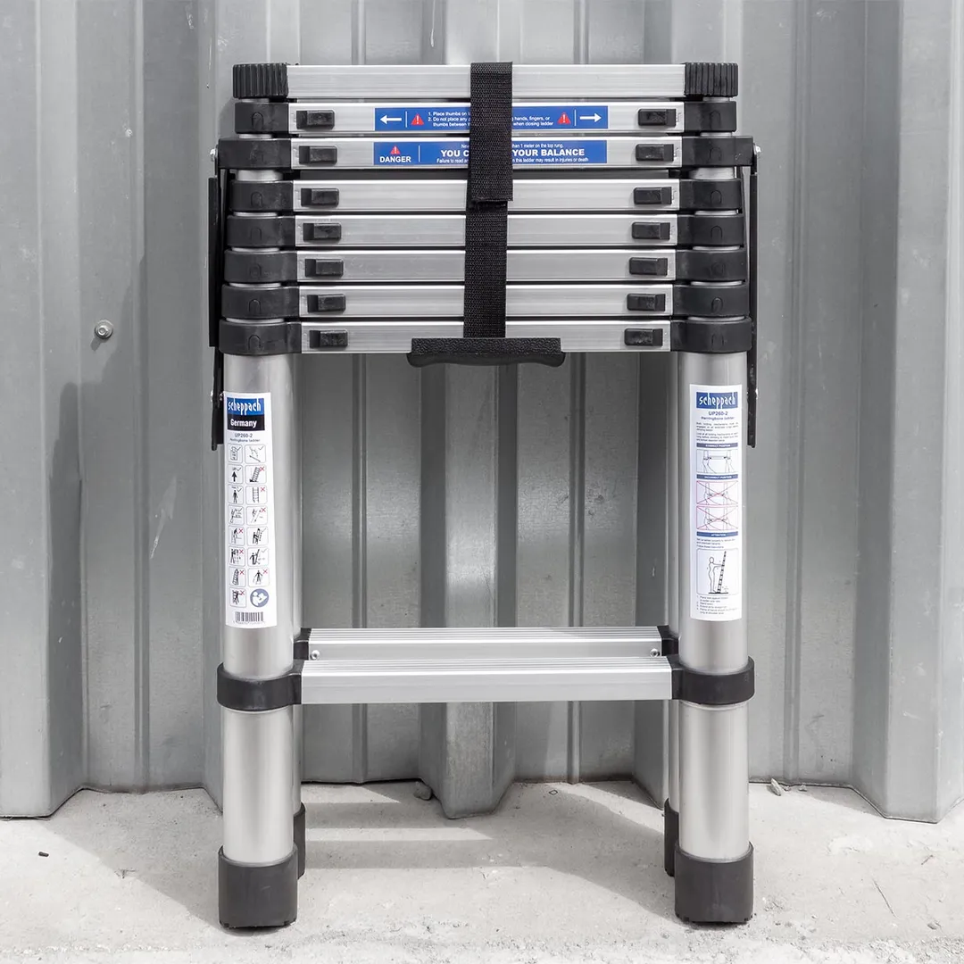 Стремянка телескопическая алюм. бытовая 2 м 7+7 ступ. Scheppach Sch-UP260-2