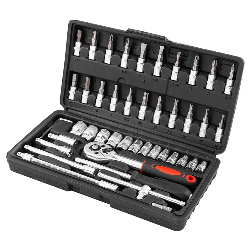 Набор инструмента 46 пр. 1/4'' 6-гр, 4-14 мм KINGTUL KT-2462-46