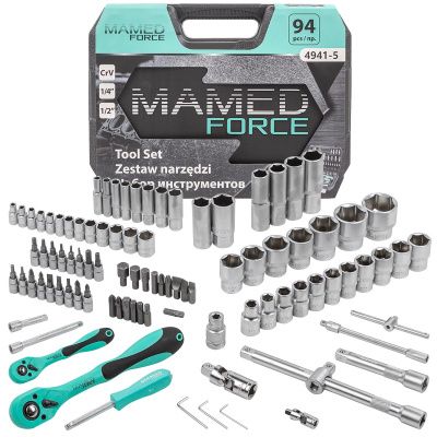 Набор инструментов PROFI 94 пр. 1/4"&1/2" 6-гр MAMEDFORCE MF-4941-5