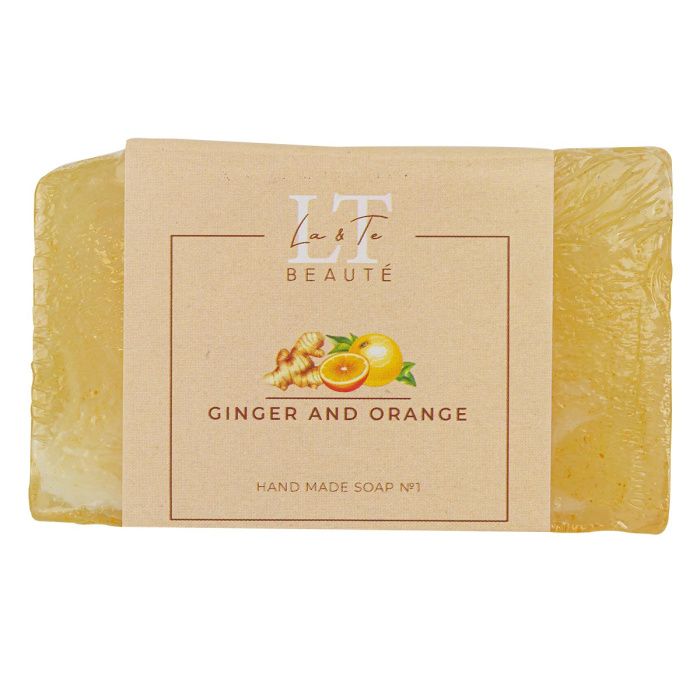 Мыло ручной работы с эфирными маслами ИМБИРЬ И АПЕЛЬСИН, 100 гр La and Te beaute Мыло ИМБИРЬ И АПЕЛЬСИН