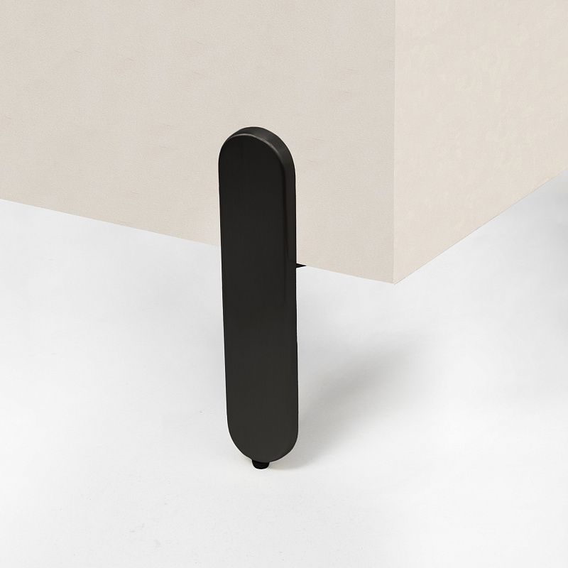 Опора мебельная мет. COSMO h150 для пуфов черный матовый AKS 112846