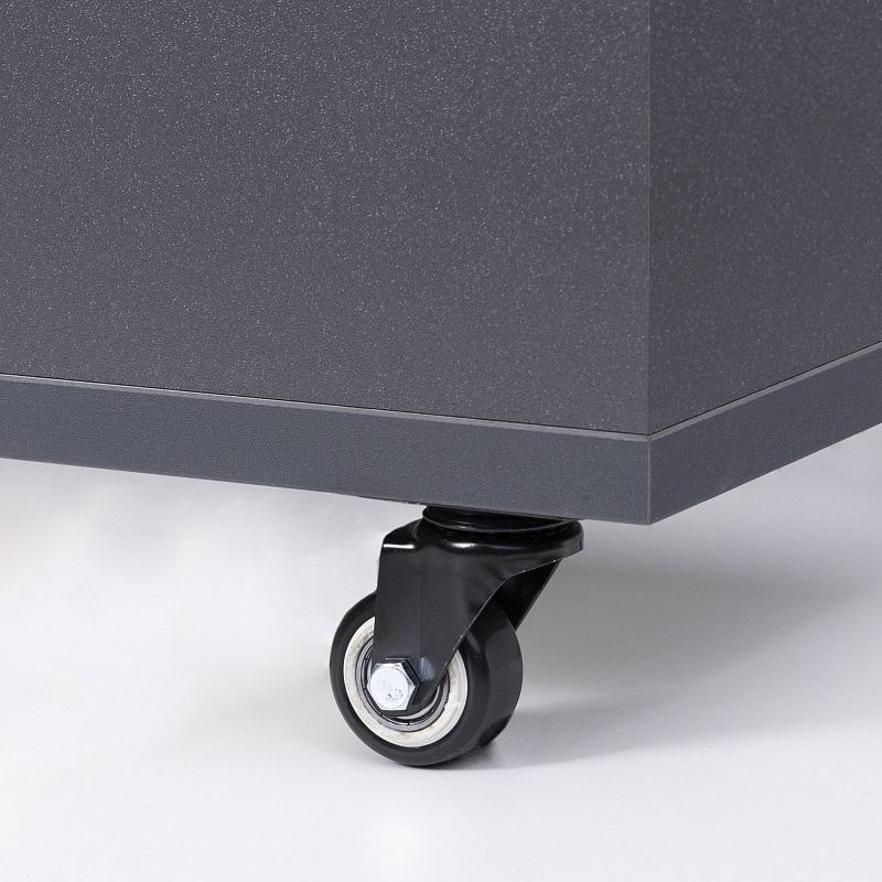 Колесо меб. DIAMOND d40 h62 с площадкой, черный AKS 113785