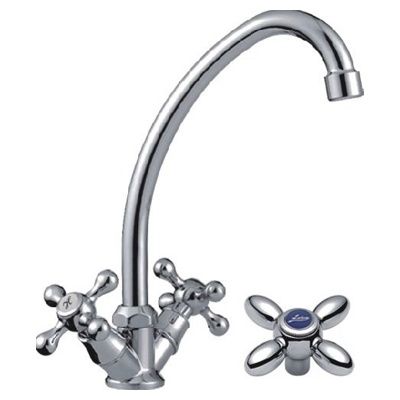 Смеситель для кухни, цинк, хром Ledeme L4027