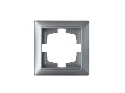 Рамка 1-местная серебро, Стиль, Bylectrica ЮЛИГ.735212.206сер