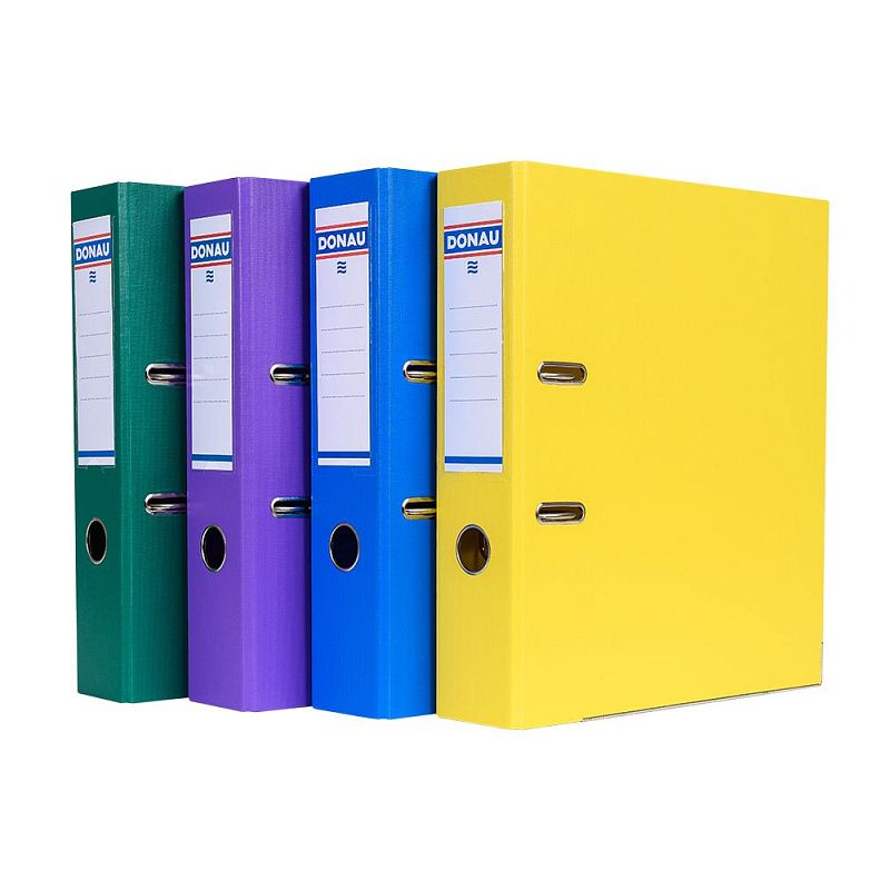 Папка-регистратор "Donau", A4, 75 мм, ПВХ, зеленый