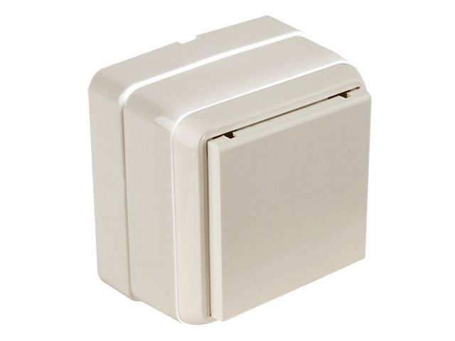 Розетка 1-ая, открытая, с/з, с крышкой, керамика, кремовая, BRON, 16 A, 250 V, IP 20, Mutlusan 21601130202