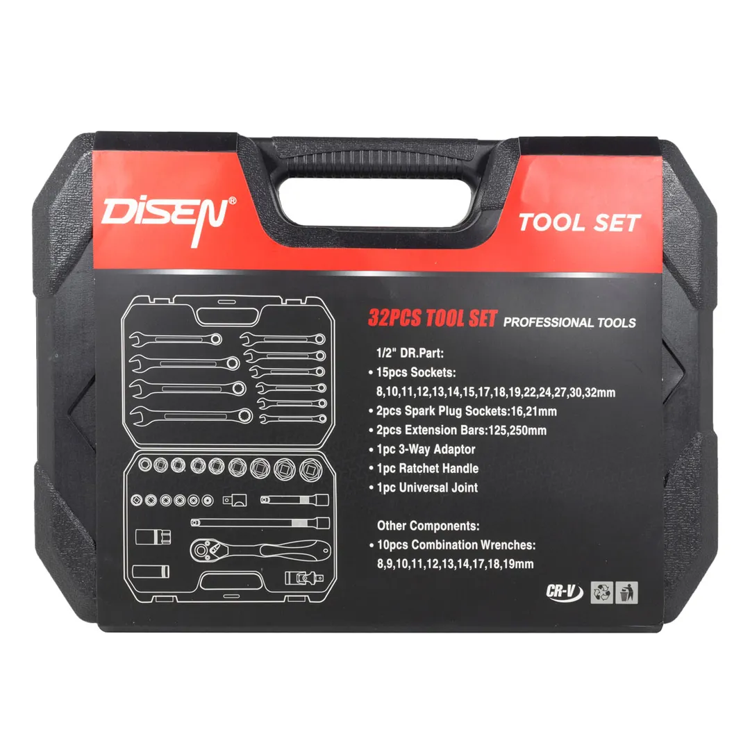 Набор инструментов 32 пр. 1/2'' 6-гр. DISEN DS-4324-5